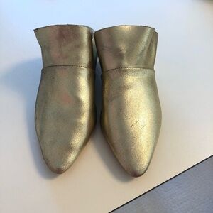 Free People Gold Flats